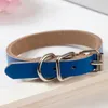 Dog Adjustable Letter Collar Pin Buckle Dogs Collars Neck Lace Pet Dog Supplies Red Pink Blue