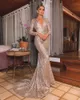 Gouden avondjurk lange shinny 2023 nieuwe open nek vrouwen elegante riemen pailletten mermaid maxi prom party jurk abendkleider robe de soiree vestidos