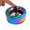 Tillverkare Direktförsäljning av ny bärbar AshTray Box Wheel Shape Ashtray Dazzling Color AshTray Small Wholesale