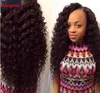 2022 Full Lace Human wigs For Black Women Peruvian Deep Wave Front Hair Peruvian