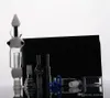 Groothandel glazen pijp tips met titanium en quartz nagel dabber schotel 14mm pure glazen bongen titanium spijker