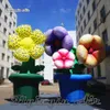 Large Simulation Inflatable Plants Artificial Potted Flower 3.5m Height Sunflower Model For Amusement Park And Music Festival Decoration