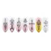 8 Sheetsset Bloem Nagelstickers Eenvoudige Bloem Transfer Decal Tatoos Manicure Nail Art Decor Wraps5123767