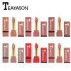 TEAYASON – rouge à lèvres mat imperméable pour femmes, longue durée, Batom, baume velours rouge foncé, Rouce a Levre, maquillage naturel, 12 couleurs, livraison directe