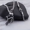 Hip Hop Bicycle Skull Pendant Necklace For Men Male Boy Fashion Stainless Steel Biker Jewelry Gift9597617