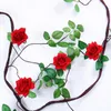 Slap-up Artificial flowers foaming rose vine polystyrene foam rose rattan for wedding decorations 3 meters long foaming Withered Tree rattan