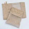 50pcs Organza Jute Bags Burlap Drawstring Bag 10x14 13x18 16x22cm Wedding Party Favors Gift Bags For Candy Makeup Jewelry Packagin1798