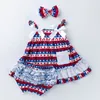Roupa do bebê da menina Suspender Bebés Meninas Princess Dress Shorts alça 3pcs Set roupa da criança Define infantil Festival Costume 6 Designs DW3832