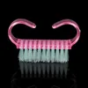 Hot koop 6.5*3.5 cm Roze Nail Art Stof Borstel Gereedschap Dust Clean Manicure Pedicure Tool Nail Accessoires LX7657