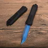 A163 Автосиотический нож 440C Blue Titanium с сплавным сплавом сплав с сплавом углеродного волокна карманные ножи с нейлоновым Bag231Q