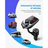 D5 bluetooth car kit fm transmitter receiver hand mp3 music player dual USB port multifunction quick charger screen display 4476638