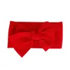 Wstążka świąteczna 14 kloc Fit All Baby Lar Bow Girls Pałąk 7 -calowy Big Bowknot Headwrap Dzieci Bow for Hair Bawełna szeroka głowa dla niemowląt Nowonarodzone opaski na głowę