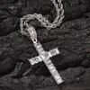 2020 Nieuwe Collectie Real Vergulde T Vierkante Kubieke Zirkoon Cross Hanger Ketting Gepersonaliseerde Volledige Diamond Hip Hop Sieraden Geschenken voor Liefhebbers