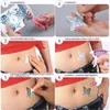 10pcs/lot Black Big Flower Body Art Waterproof Temporary Sexy Thigh Tattoos Rose for Woman Flash Tattoo Stickers 10*20CM KD1050