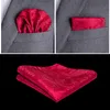 Fast Shipping Men's Classic Red Paisley Jacquard Silk Waistcoat Vest Handkerchief Cufflinks Party Wedding Tie Vest Suit Set MJ-0102