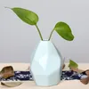 Ceramic Vase Dry Flower Creative Simple Decoration Household Ornament European Geometric Shaped Engraved Bottle High Quality EEA1409Q-4