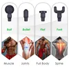 3 engrenages muscles électriques Massager Vibration 4 têtes de massage corporel Pistolet de massage intelligent Smart Fitness Stimulation musculaire Relax Massager