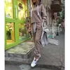 Kadın Eşofman 2020 Sonbahar Kapüşonlu Kırpma Üst Kazak Ve Gevşek Uzun Pantolon 2 Parça Setleri Ter Spor Takım Elbise Kadın Yoga Takım Elbise