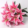 Strona główna Lily Kwiaty Hurtownie Symulacja Lily 10 Głowy Lily Kwiat Wedding Flower Home Decoration Kwiaty 5981