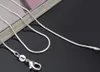 1MM 925 sterling silver smooth snake chains women Necklaces Jewelry snake chain size 16 18 20 22 24 26 28 30 inch