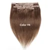 Kisshair 7pcSet Clip in Hair Extension 4 Dark Brown 27 Honey Blonde 30 Medium Auburn Clip sur les cheveux Woft8398432