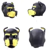 Máscaras do partido do filhote de cachorro filhote de cachorro jogar o cão capa Máscara acolchoado de látex de borracha Role Play Cosplay cabeça cheia + Ears Halloween Máscara Sex Toy Para Casais Z5566