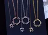 Fashion-Silver Simple Fashion Women Color oro Good Vibes Only Sun Chain Mirco Pave Zircon Ciondolo Gear Collana Regali di compleanno