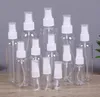 Sıcak en iyi 15ml 30ml 50ml 60ml 100ml 100ml Şeffaf Plastik Sprey Şişe Atomizer Pompalar Esansiyel Yağlar İçin Pompalar Seyahat Parfümü Toplu Taşınabilir Makyaj