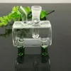 Bong per pipe da fumo Fabbricazione Narghilè soffiato a mano Mini bottiglia di narghilè in vetro a tubo quadrato portatile