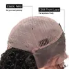 150 densité dentelle avant perruques de cheveux humains avec une frange cheveux brésiliens profonds bouclés lacets perruque pour les femmes noir pré plumé Remy DIVA1