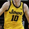 MIT8 Custom Iowa Hawkeyes 2020 Ny gul basket #55 Luka Garza 10 Wieskamp 22 McCaffery 5 Fredrick 3 Bohannon Murray White Black Jerseys 4xl