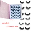 Ny stil Populär Mink Lashes Silke Ögonfransar 3D Mink Ögonfransar 25mm 16 Par Lashes Book Tjock Lång Lashes False Eyelash Box Eyelash Book