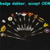 Badge Dabber Outils à main 120mm Cire Dab Outil Verre Carb Cap Nail Accessoires pour fumer pour Bong 5ml Récipients d'huile de silicone