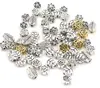 300pcs / mycket blandad legering blomma blad tibetansk silver färg lös spacer metall pärlor för smycken gör nålarbete beadwork tillbehör