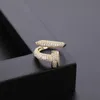 Ny mode het försäljning guldpläterad ring personlighet förändra nagelmikroinlagd zirkonöppning ring man kvinna ring smycken kommer med box5915644