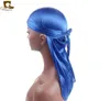 Fashion-2019 Fashion Mäns Satin Durags Bandana Turban Parykar Men Silky Durag Headband Pirathatt Hårtillbehör