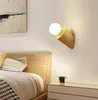 Nordic designer modern minimalist personality fashion creative wooden bedside corridor bedroom bathroom aisle decorative wall lamp