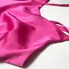 Colysmo stretch satin mini kvinnor sexiga band slim passform bodycon party neon grön rosa klänning dual-skiktad robe femme c19040101