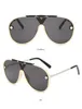 2019 Onepiece okulary przeciwsłoneczne metalowa rama Oculos de sol Designer żeńska vintage gradient okulary słoneczne unisex odcienie Oculos UV41764298