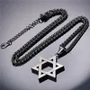 Collare Magen Star of David Pendant Israel Chain Halsband Kvinnor Rostfritt stål Judica Gold Black Color Jewish Men Jewelry P813277473699