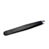 1.2mm Bevel Stainless Steel Black Eyebrow Clip Pincezers Dressing Eyebrow Clip Makeup Eyebrow Clip Beauty Tool 50 st