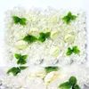 40X60cm Fleur De Soie Artificielle Panneau Mural Fleurs Blanches Hortensia Décoration De Mariage De Fête De Mariage Toile De Fond Décor Livraison Gratuite