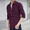 Camicia moda-uomo New Brand Fashion Check Camicia elegante slim fit da uomo Maniche lunghe in cotone scozzese Camicie casual Camisa Masculina M-3XL