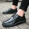 Oryginalna skóra Luksusowa marka Mężczyzna Casual Shoes Lace-Up lub Slip-on Men's Suit Suit Sukienka Buty Zapatos Hombre Drivers Loafers S