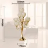 Legering Kandelaar Tafel Ornament Crystal Bruiloft Tafeldecoratie Hoogwaardige Candelabra 7 Arms Candelabras voor bruiloft centerpieces