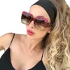 083S 008 54mm Oversized Square Black Women Sunglasses New with tags box Mixed color Glittered Gradient Oversized Square Sunglasses