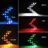 2 stks / partij 14 LED Pijl Licht Auto Achteraanzicht Spiegelindicator DRL Turn Signaalverlichting Waarschuwing Veiligheidsdag Verlichting Automobielen Accessoires