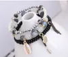 Kymyad 3pcsset Multilayer Bohemia Beads Bracelets For Women Bijoux Sea shell Charm Beaded Bracelet Femme Boho Jewelry4534221