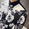 All'ingrosso-Rose camicia da uomo Designer camicia modello Ropa De Hombre 2020 pulsante lungo sottile sottile da uomo Wedding Club Party