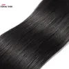 Ishow Brazilian Hair Weaves 10A Human Hair Bundles With Closure Straight Peruvian Hair Extensions 4bundles Wefts for Women Girls All Ages Natural Color 8-28inch